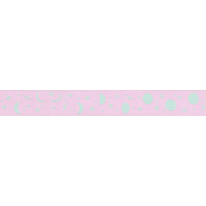 PREORDER - Renaissance Ribbons - True Colors 2025 - Space Sprinkles in Piglet - 5/8" width - By Tula Pink - One Yard