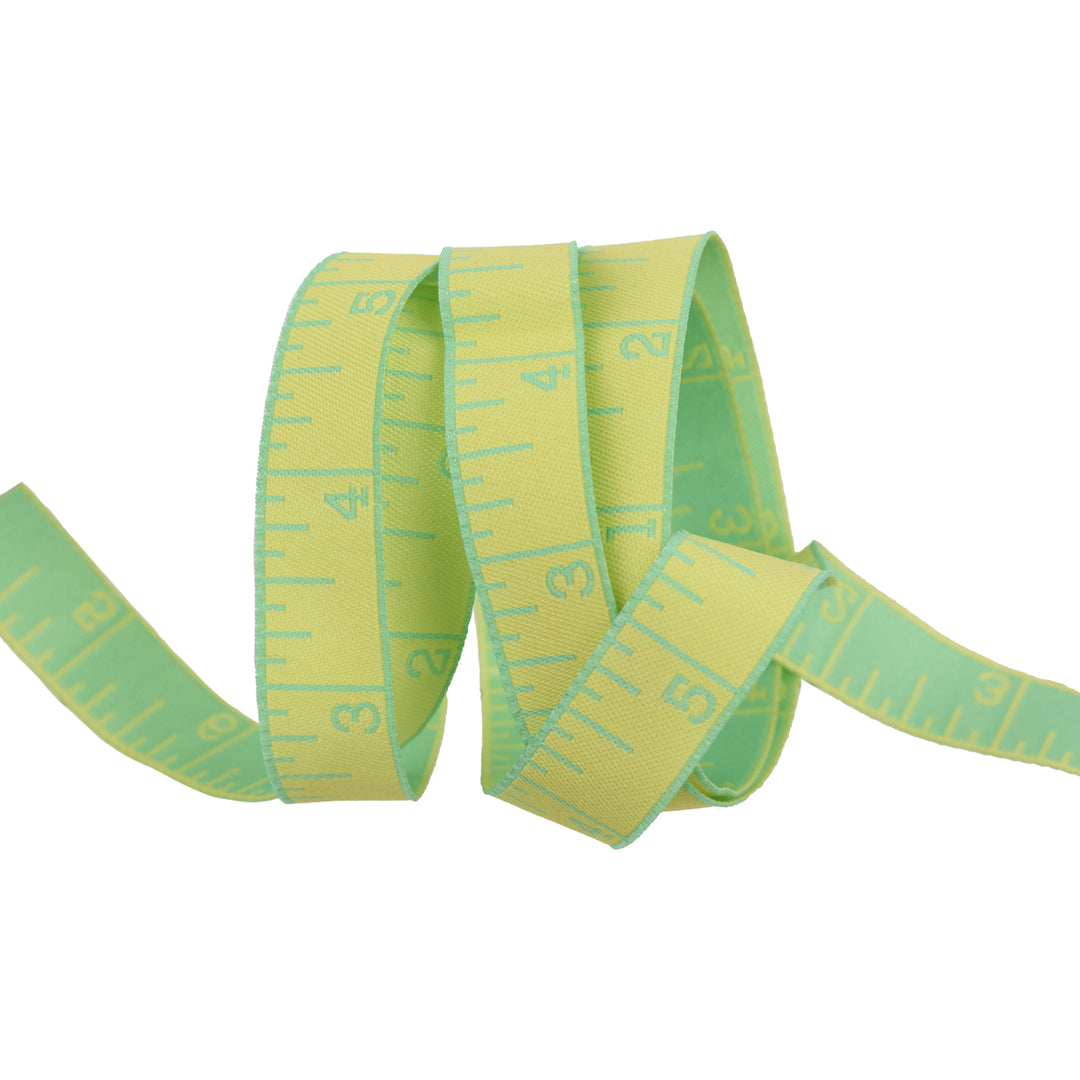 Renaissance Ribbons - True Colors 2025 - Measure Twice in Lemon Zest - 5/8" width - By Tula Pink