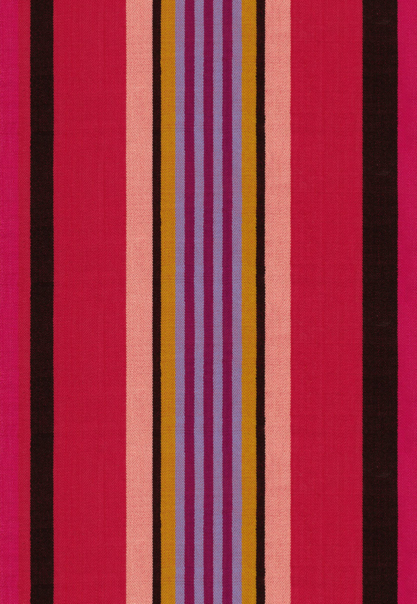 A closeup shot of the quilting fabric pattern called Director, designed by Anna Maria Horner, in the warm colorway. The SKU is WAMT105-59L.