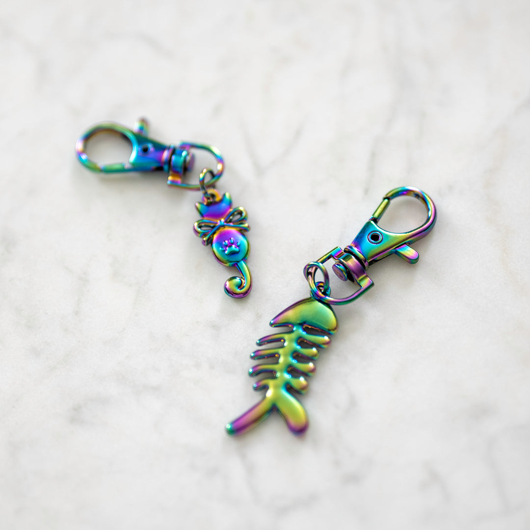 Tabby Zipper Pulls - Set of 2 - Iridescent