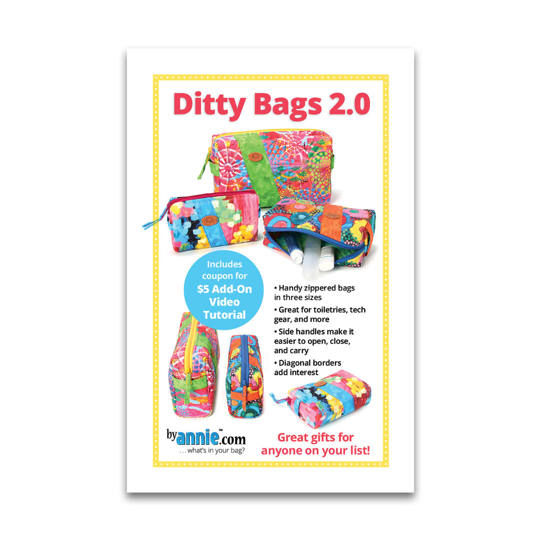 Ditty Bag 2.0 - Patterns by Annie - Paper Pattern - PBA188-2