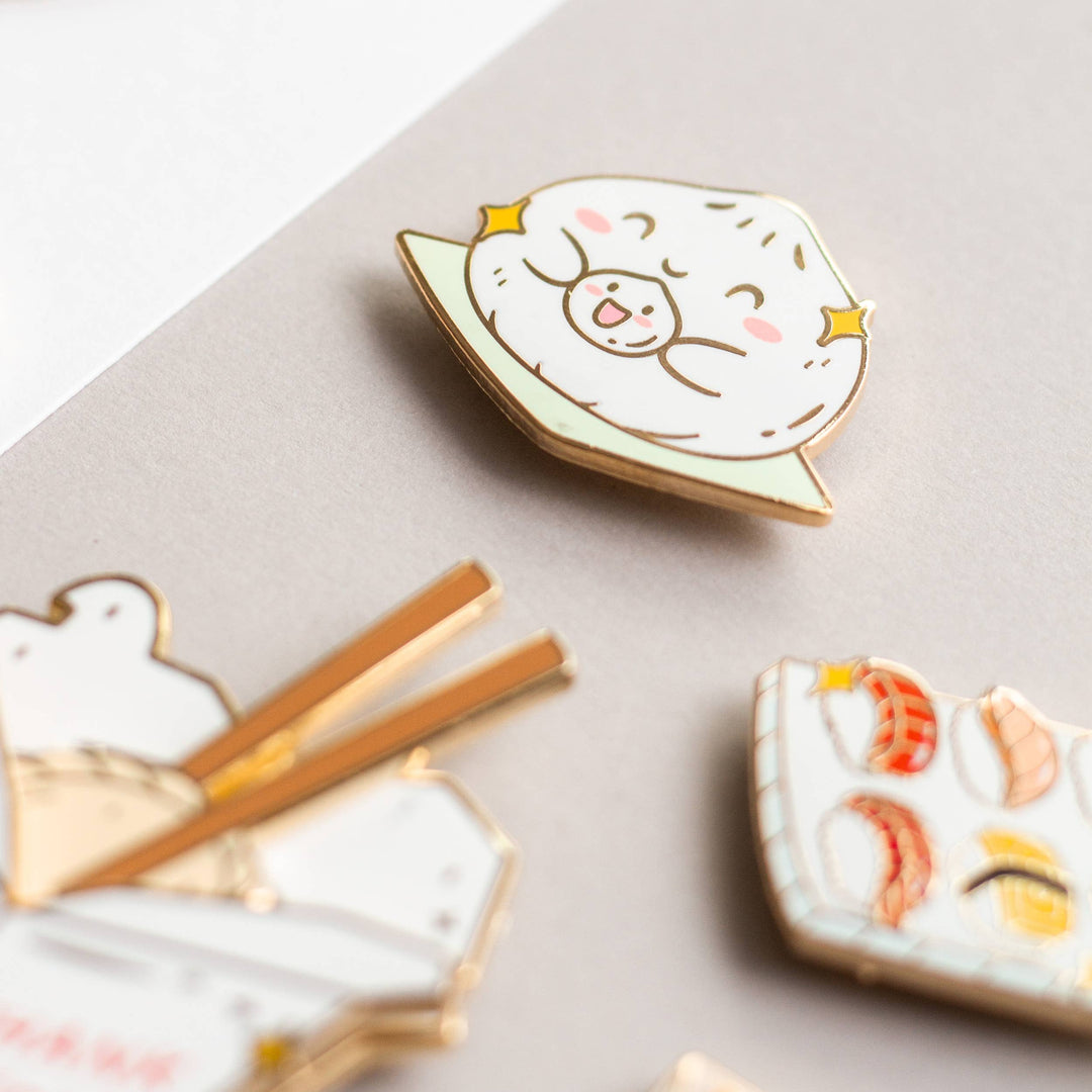 Big and Little Baos Enamel Pin