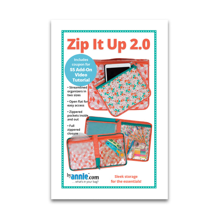 Zip It Up 2.0 Pattern - Pattern by By Annie - Paper Pattern - PBA252-2