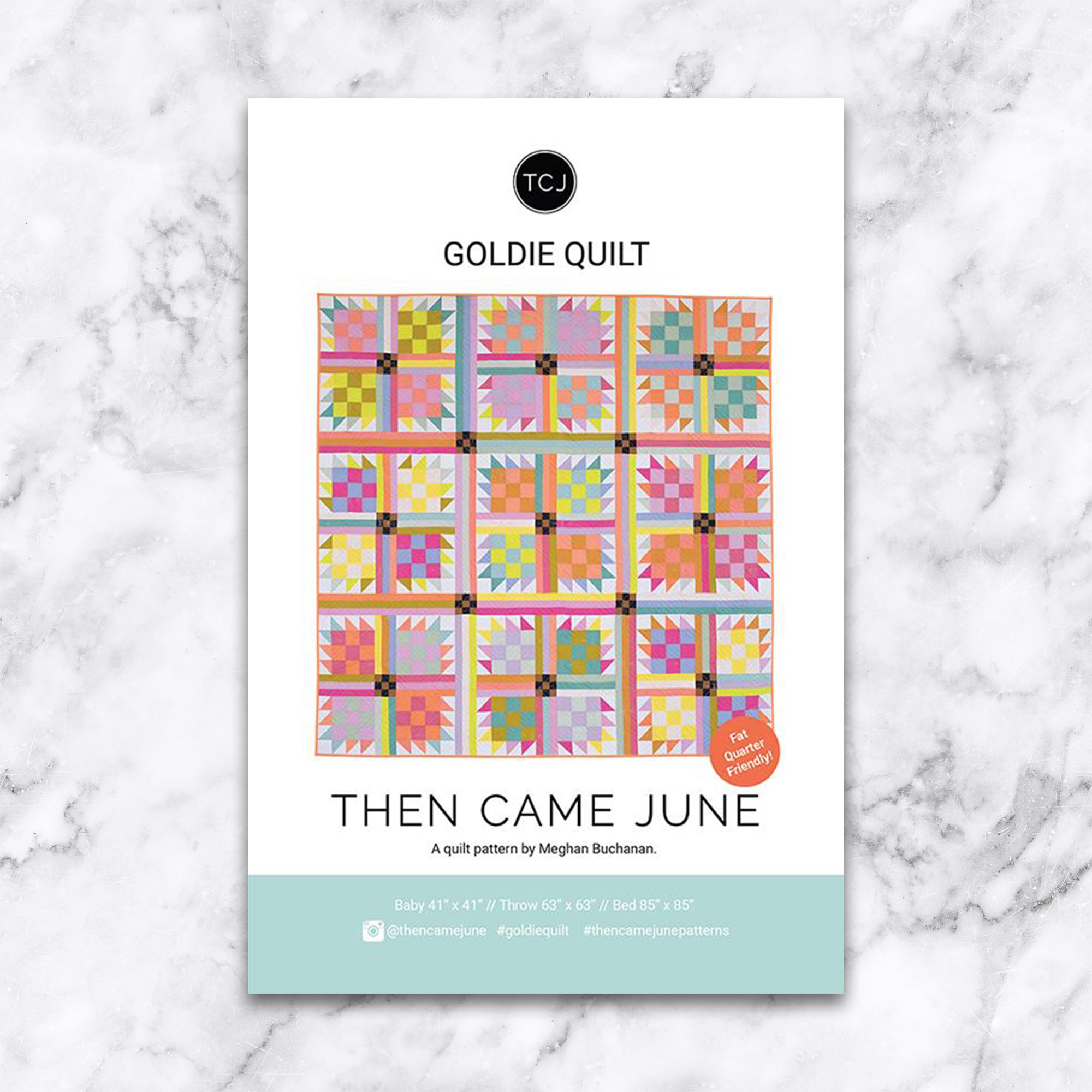 Goldie Quilt - Then Came June - Quilt Pattern - Paper Pattern – Pink ...