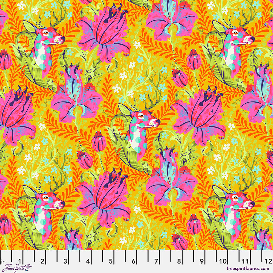 Free Spirit Fabrics - Tula Pink - Tiny Beasts - Outfoxed - Glow