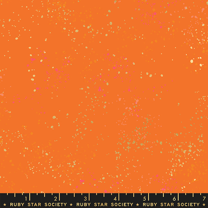 2021 Speckled Metallic - Speckled Metallic in Burnt Orange - Ruby Star Society - RS5027 98M - Half Yard