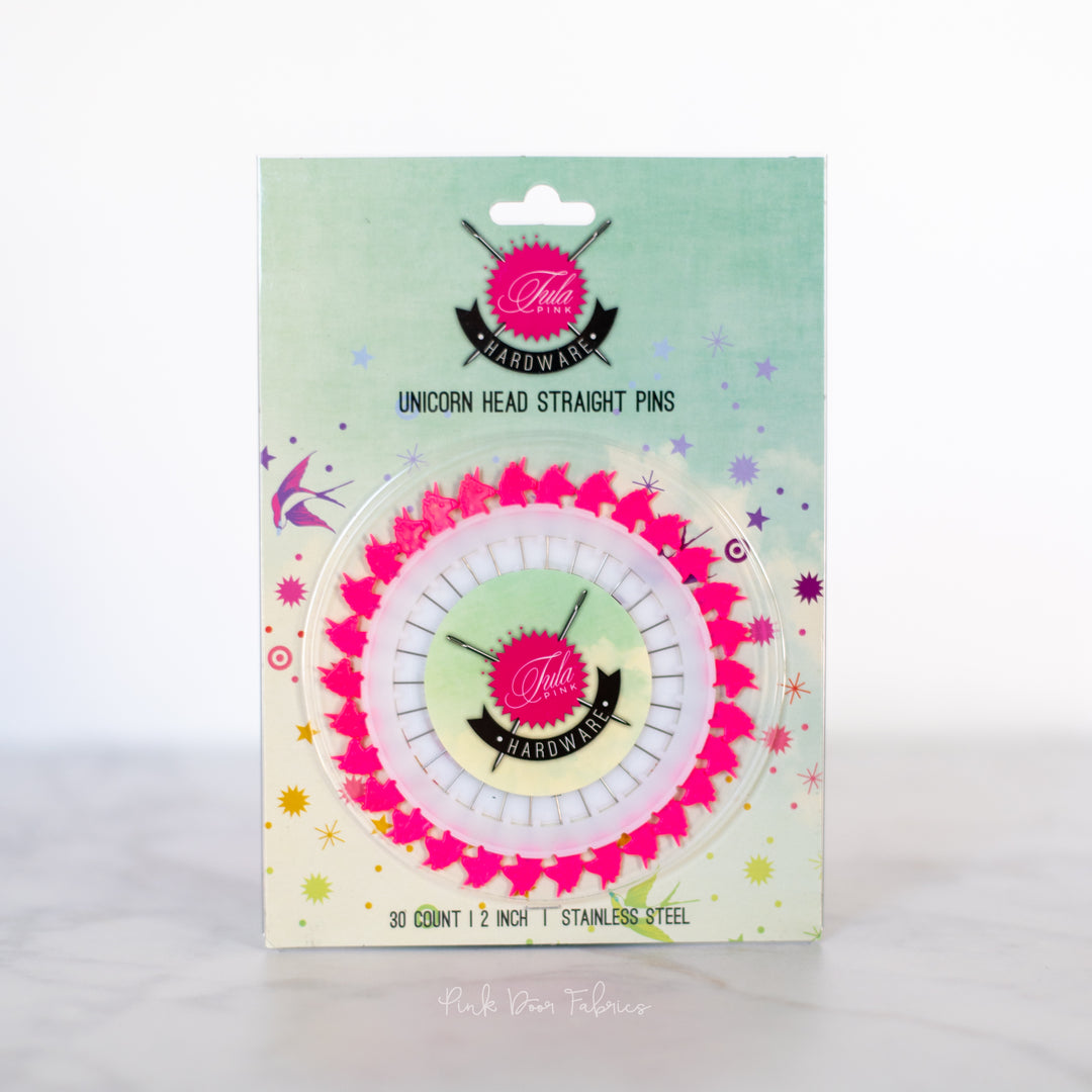 Tula Pink Hardware - Unicorn Head Straight Pins (30 ct) – Pearls